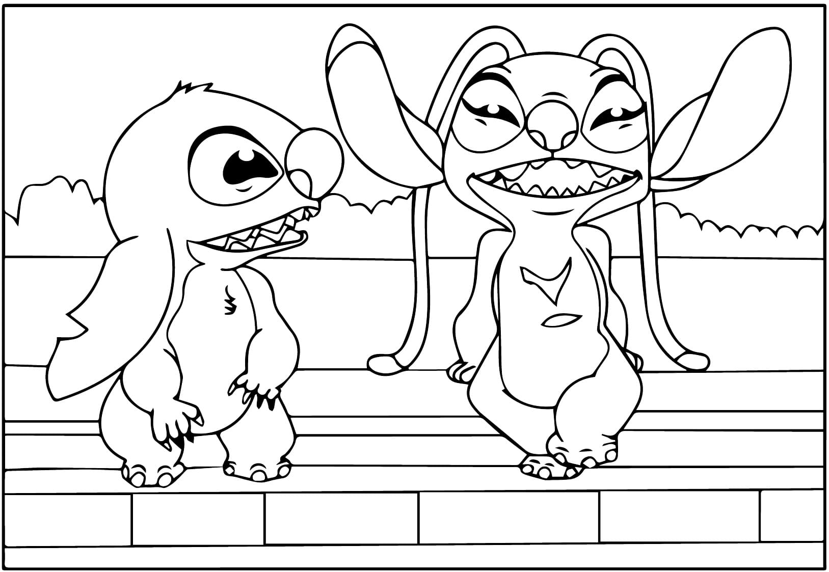 desenho do alien azul para colorir