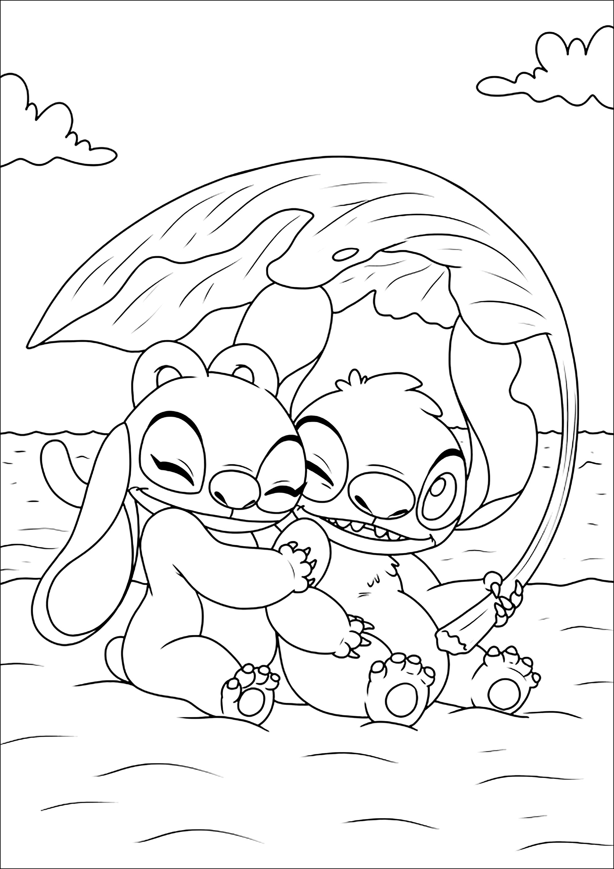 páginas para colorir stich
