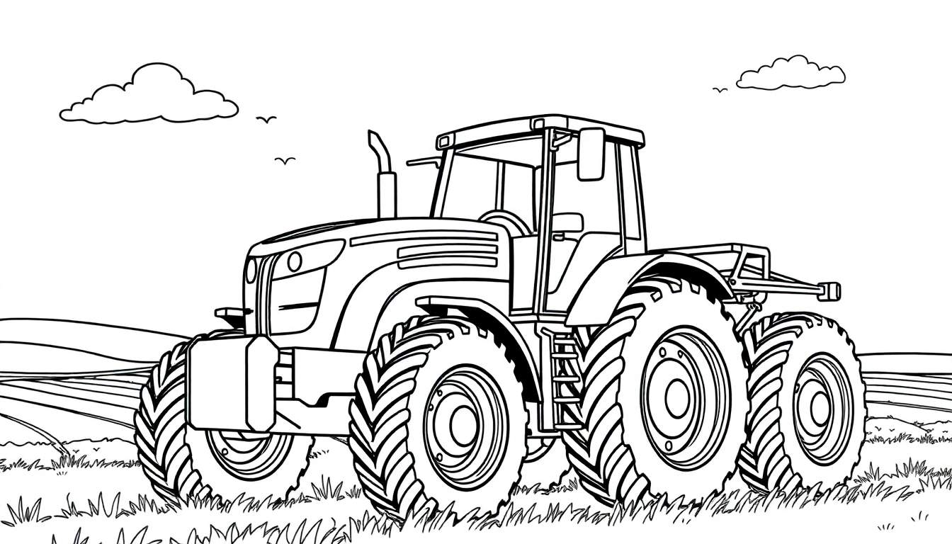 desenho de trator para pintar