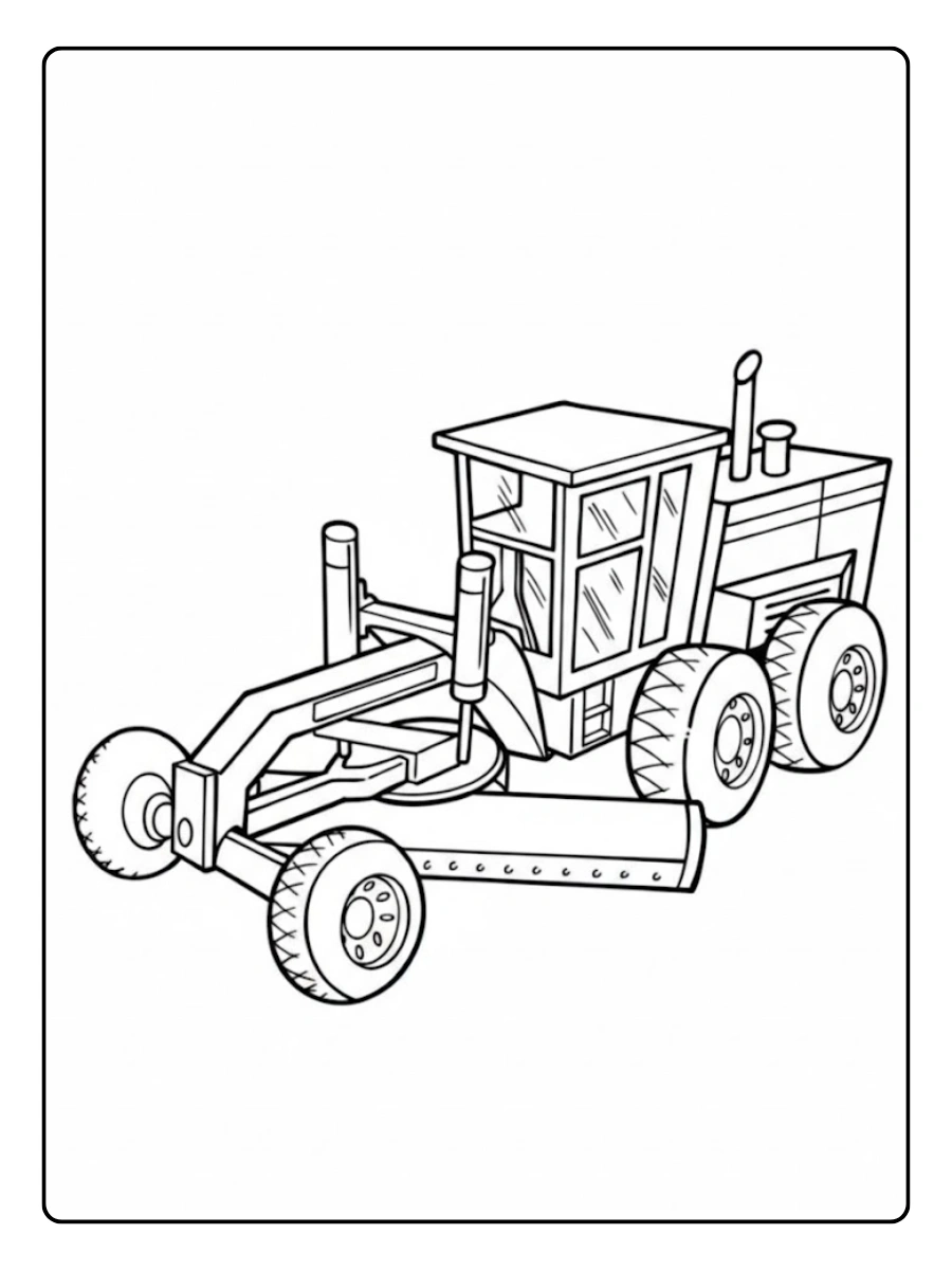 trator de brinquedo para colorir