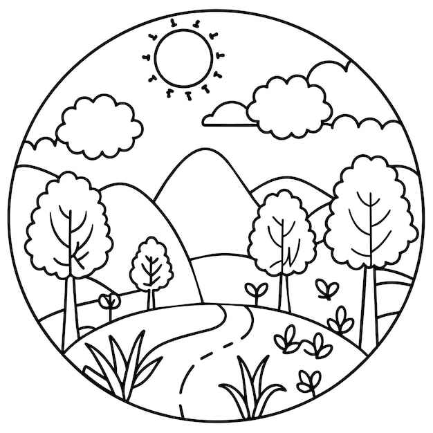 colorir paisagens naturais