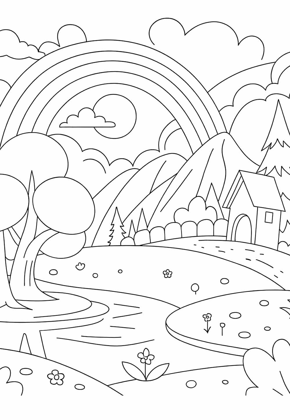 desenhos de montanhas para colorir