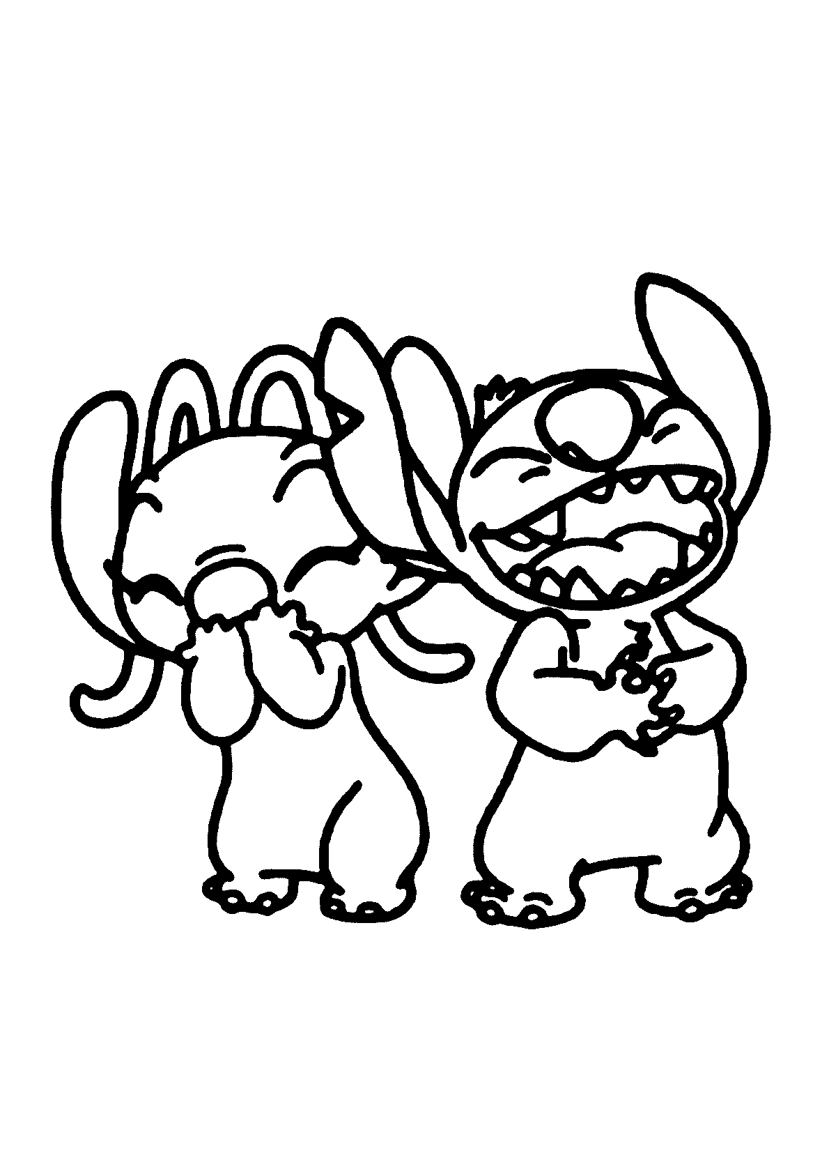 stitch para colorir pdf