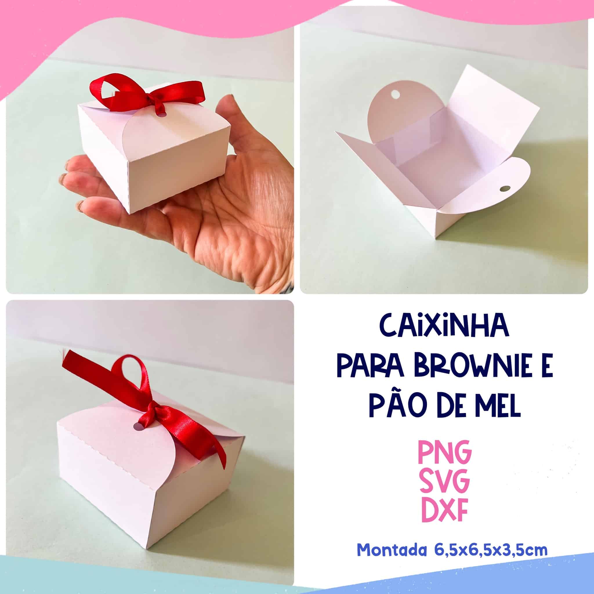 caixa para presente brownie