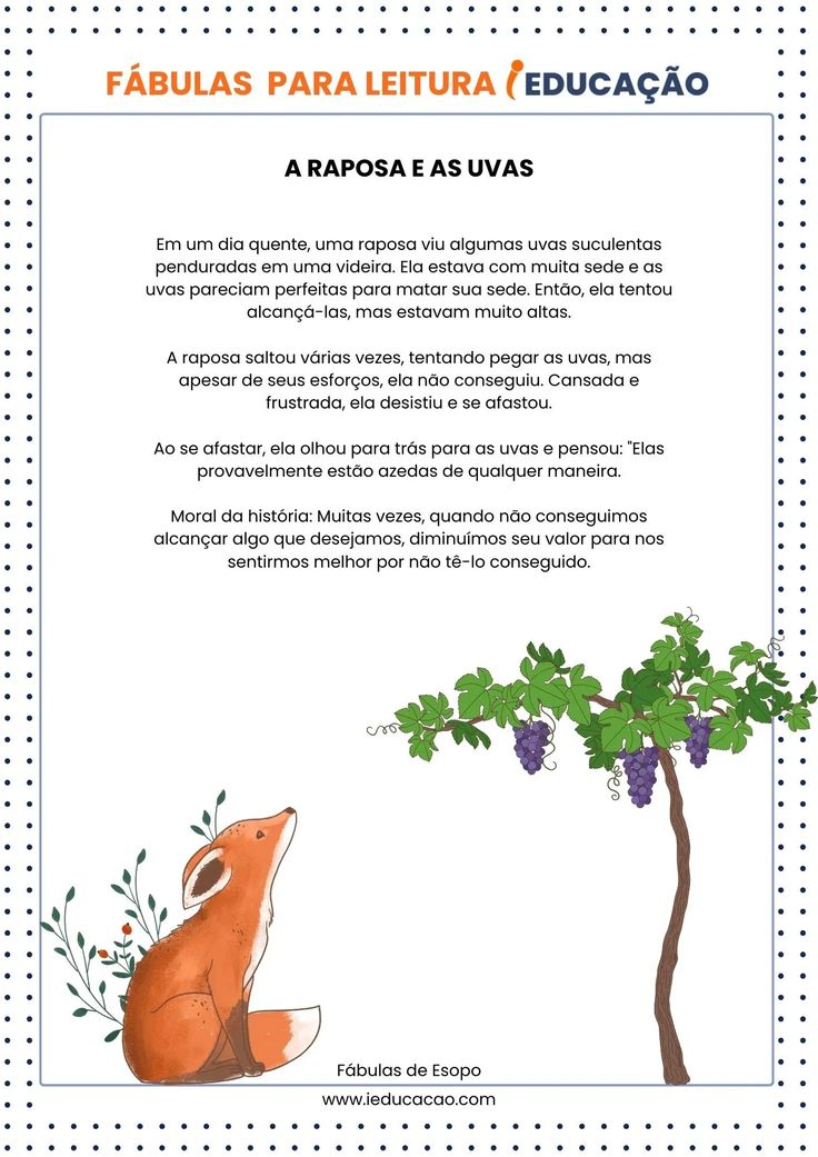 apostila de fábulas para educação infantil