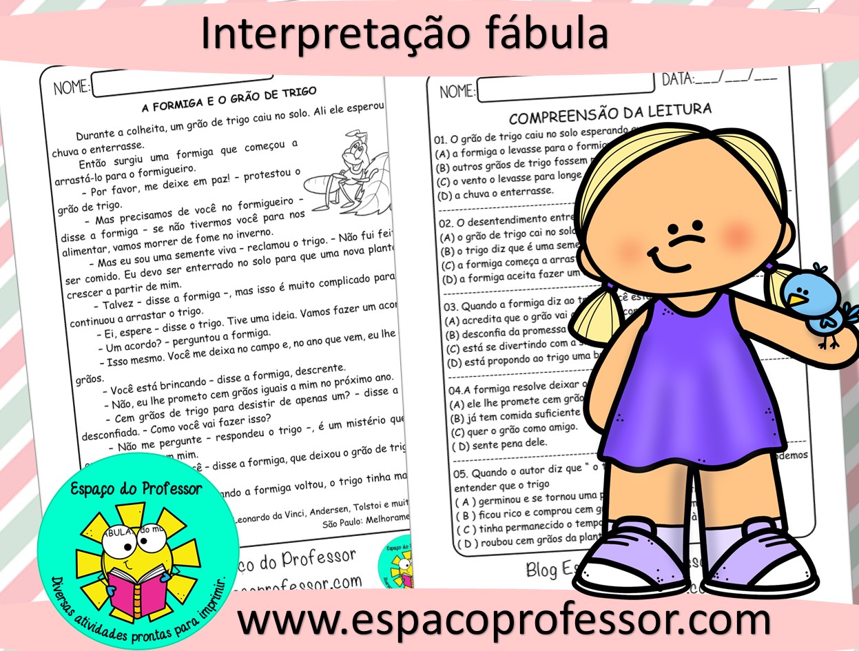 contos com moral para imprimir