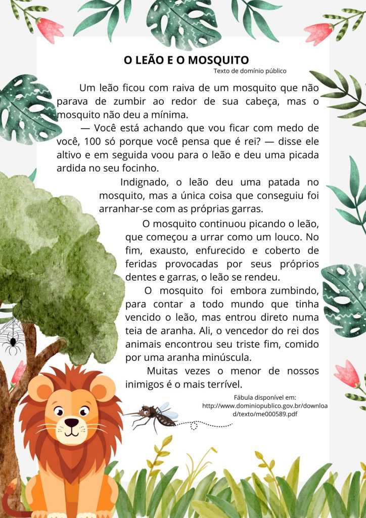 apostila de fábulas para educação infantil