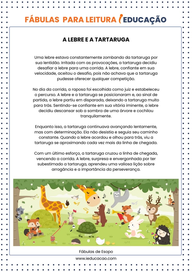 apostila de fábulas para educação infantil