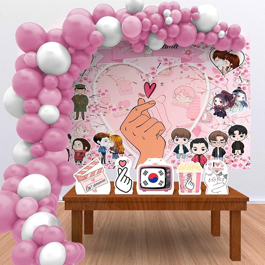 decoração festa coreana