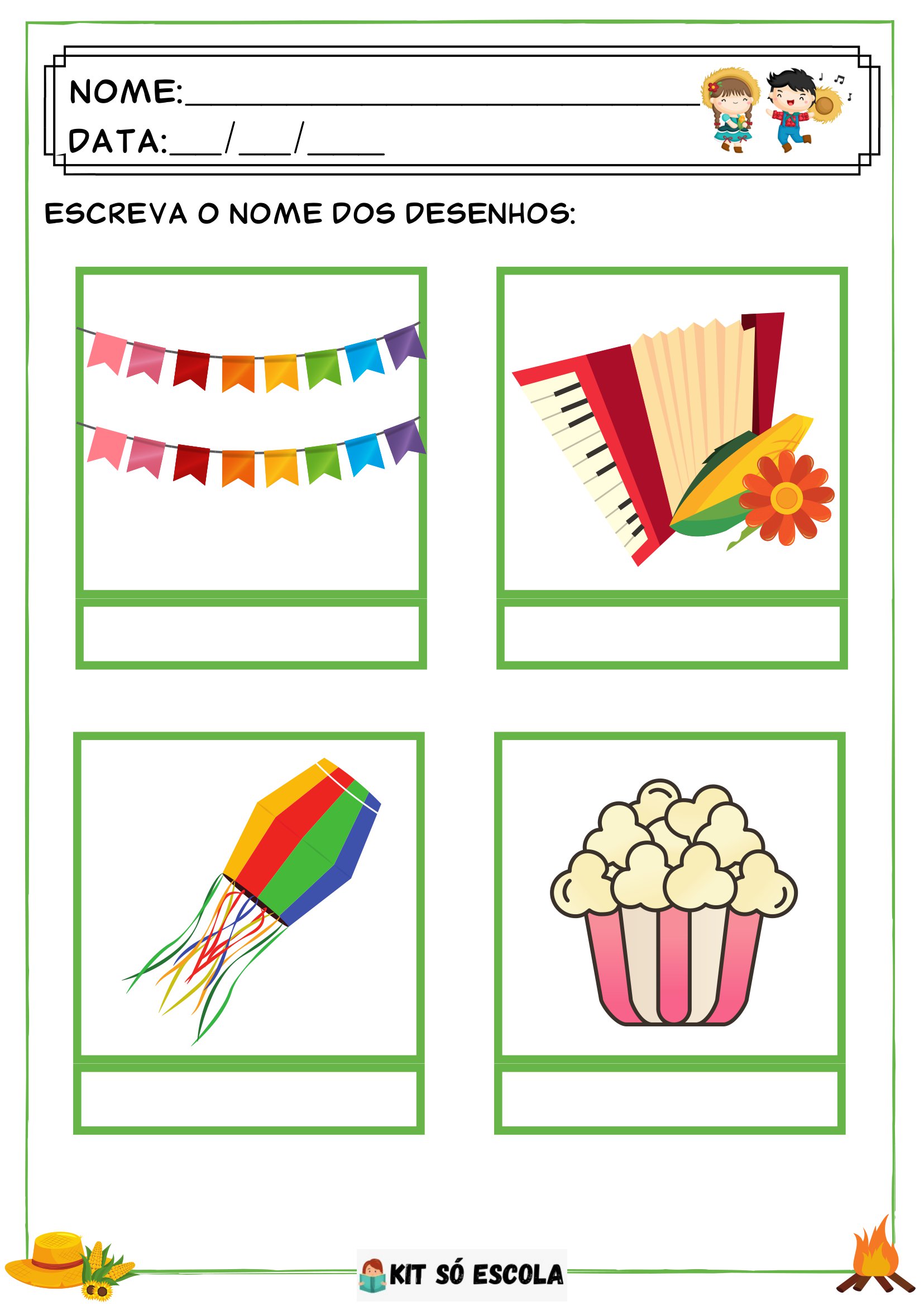 festa junina em casa com crianças