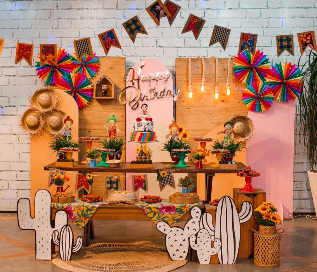 decoração junina com materiais reciclados