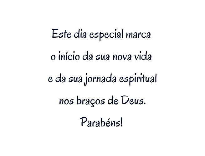 mensagem batizado
