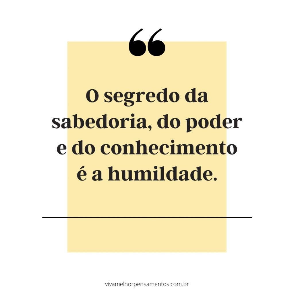 pensamentos sobre ser humilde