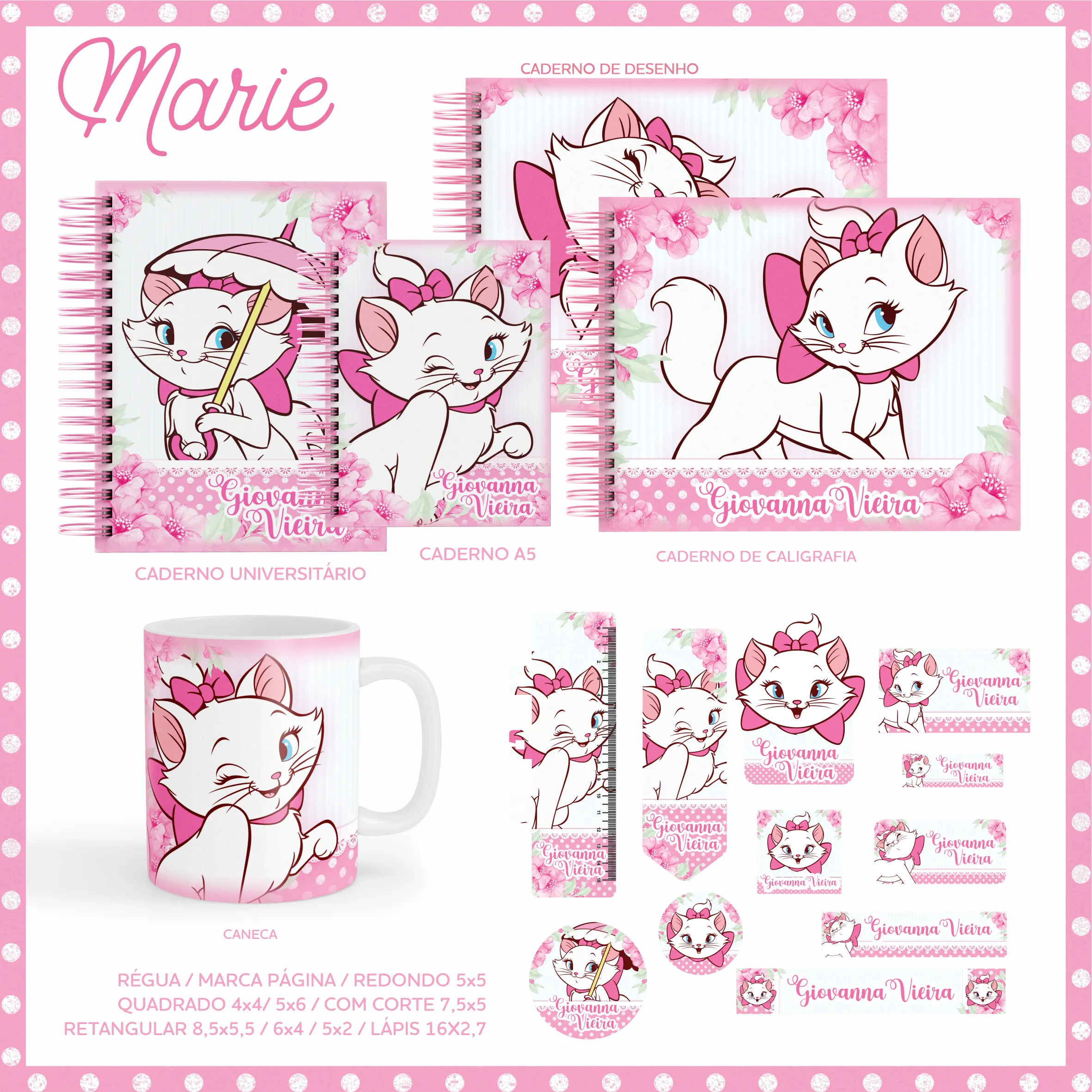 moldes gatinha marie para imprimir