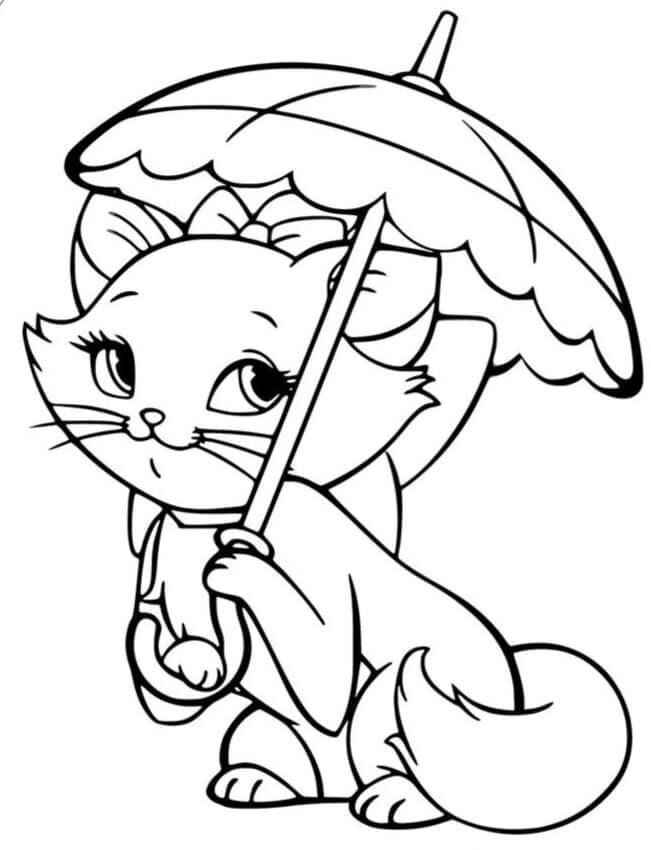 gatinha marie para colorir pdf