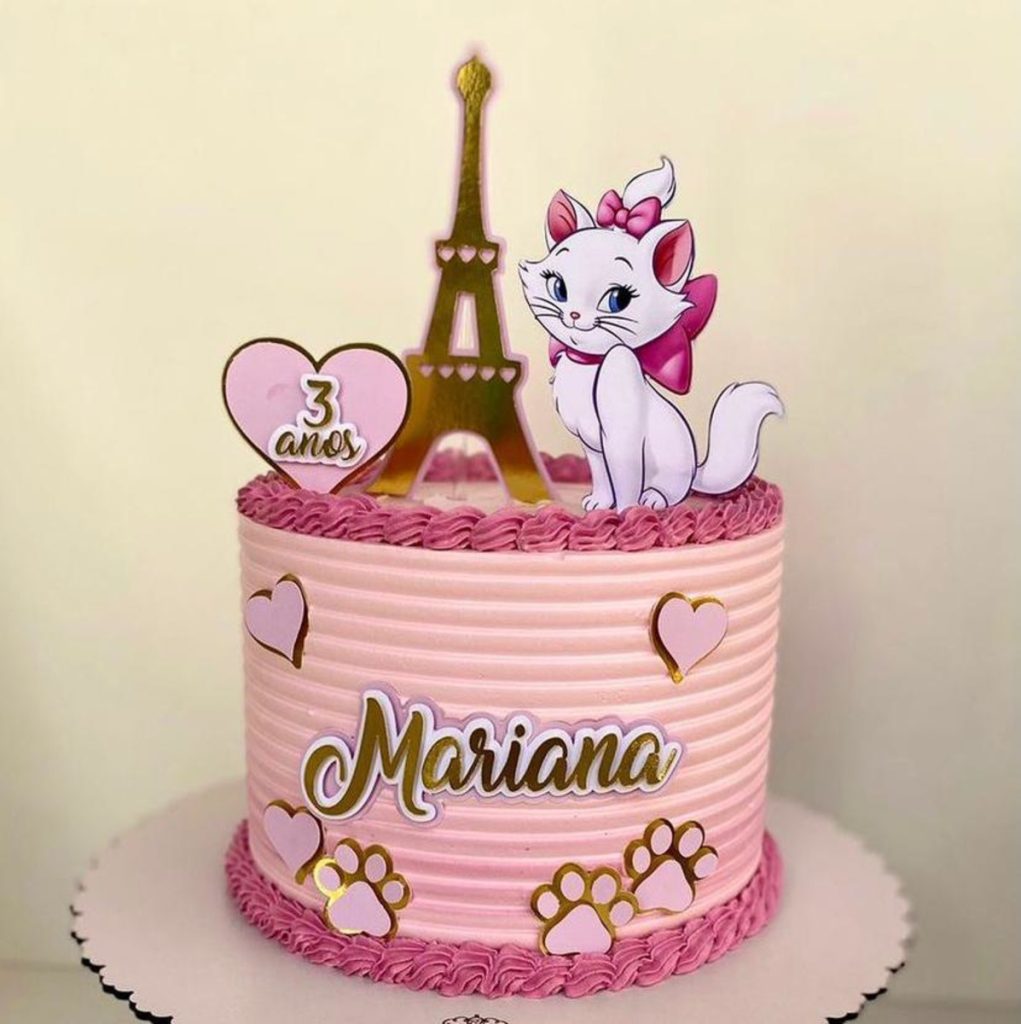 arte gatinha marie para festa