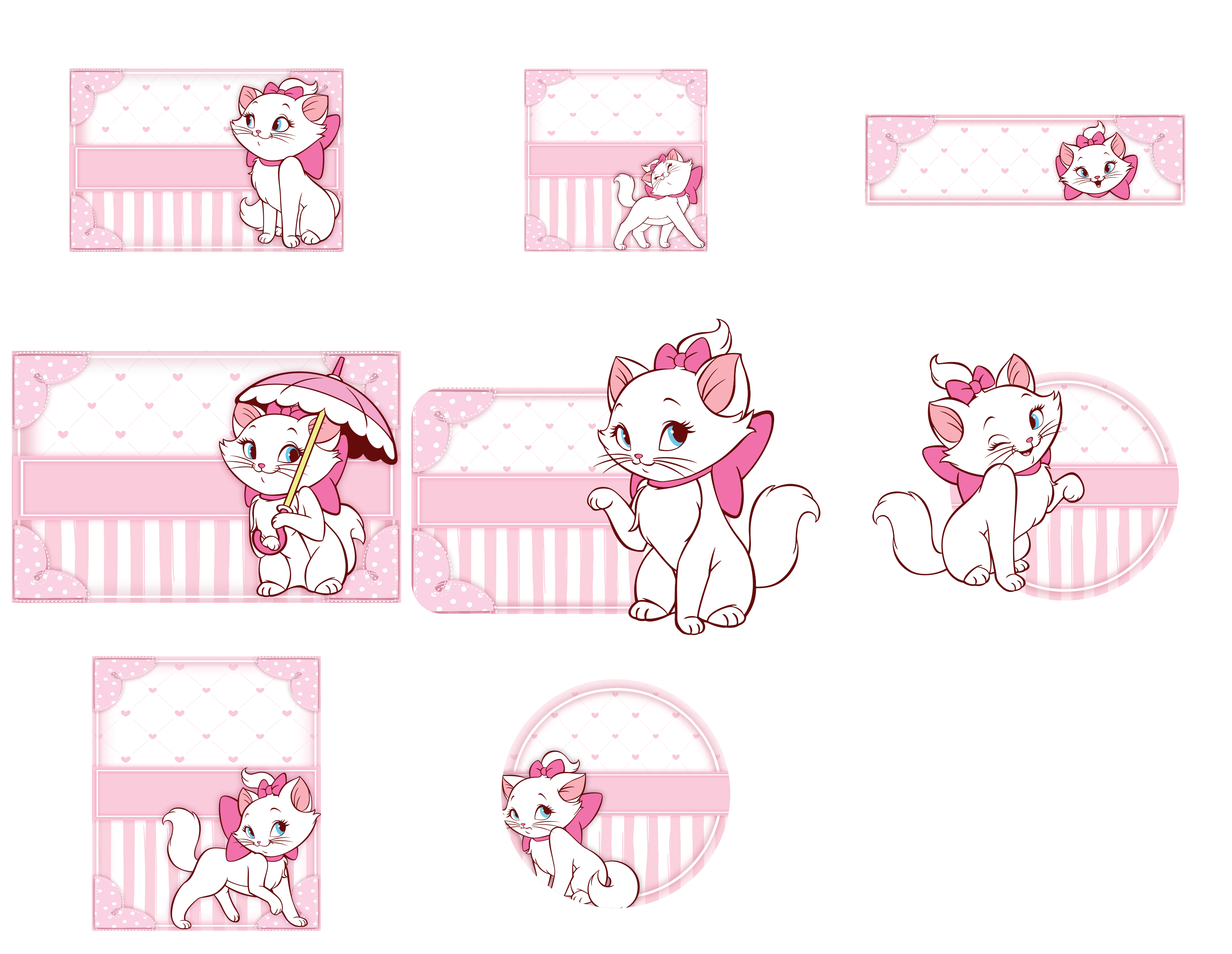 moldes gatinha marie para imprimir