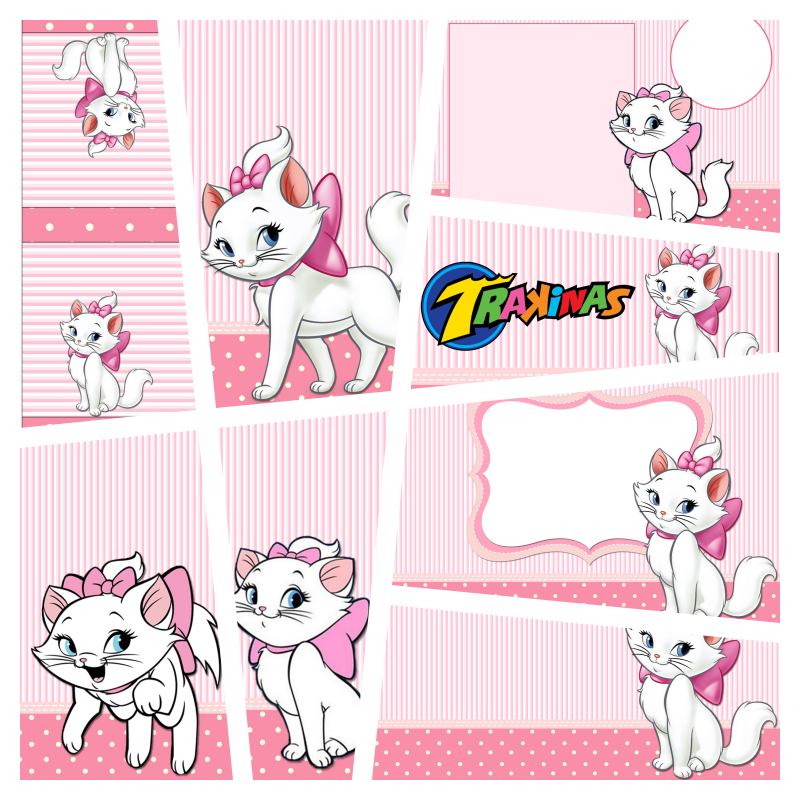 convite gatinha marie para imprimir