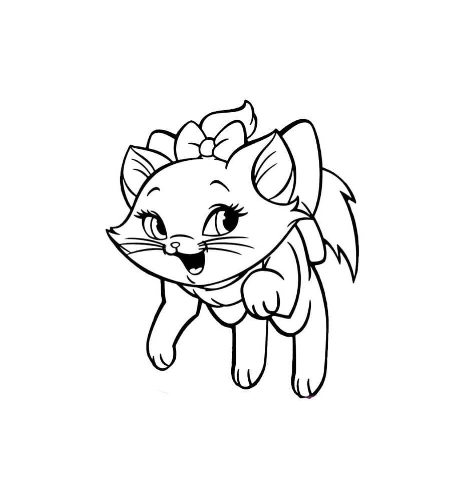 arte gatinha marie para festa