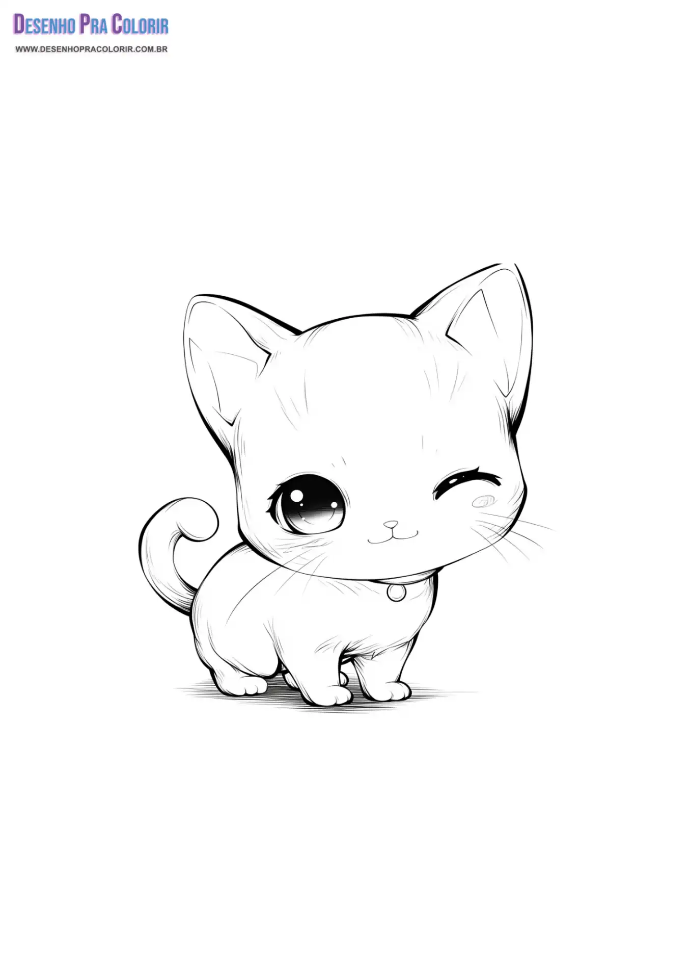 gatinhos para colorir online grátis