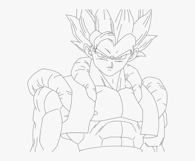 goku instinto superior preto e branco