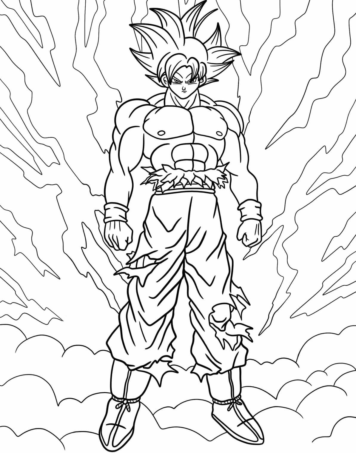 imagens do goku instinto superior para imprimir
