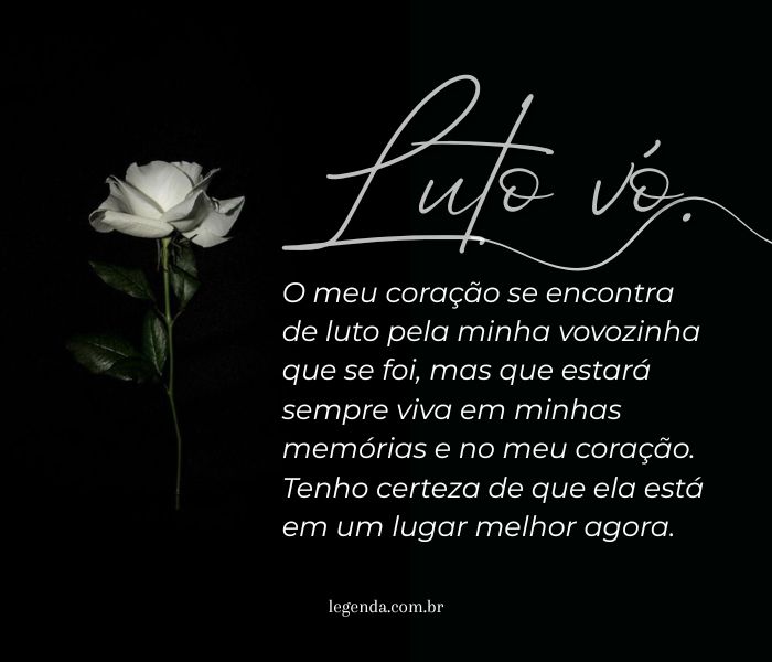 frases curtas para status de luto