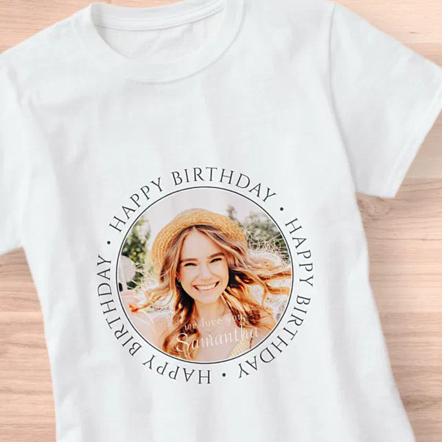 camisa com foto aniversário