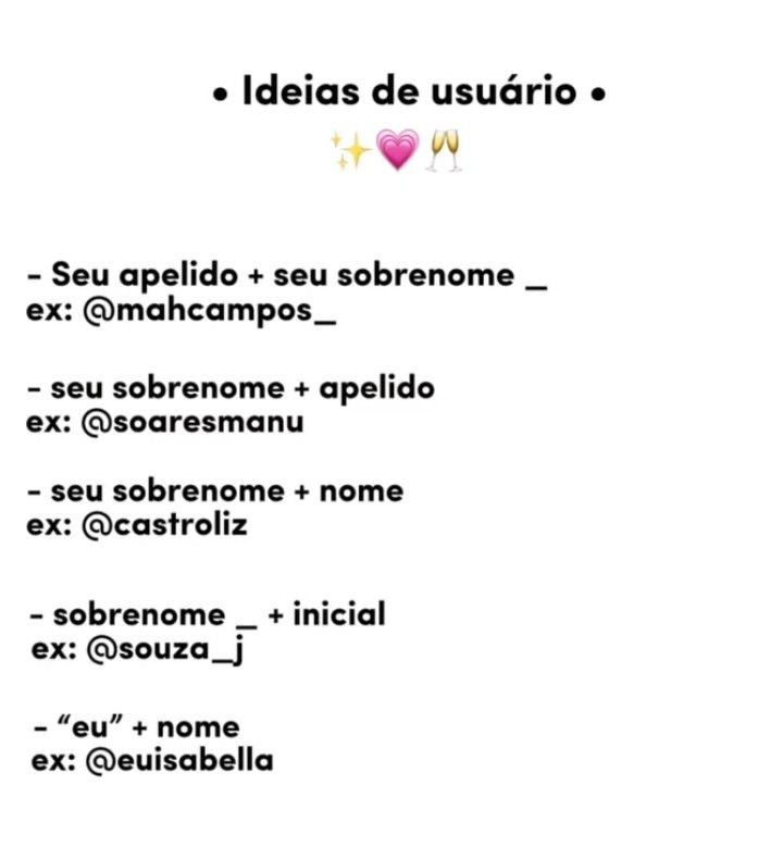 nomes criativos instagram feminino