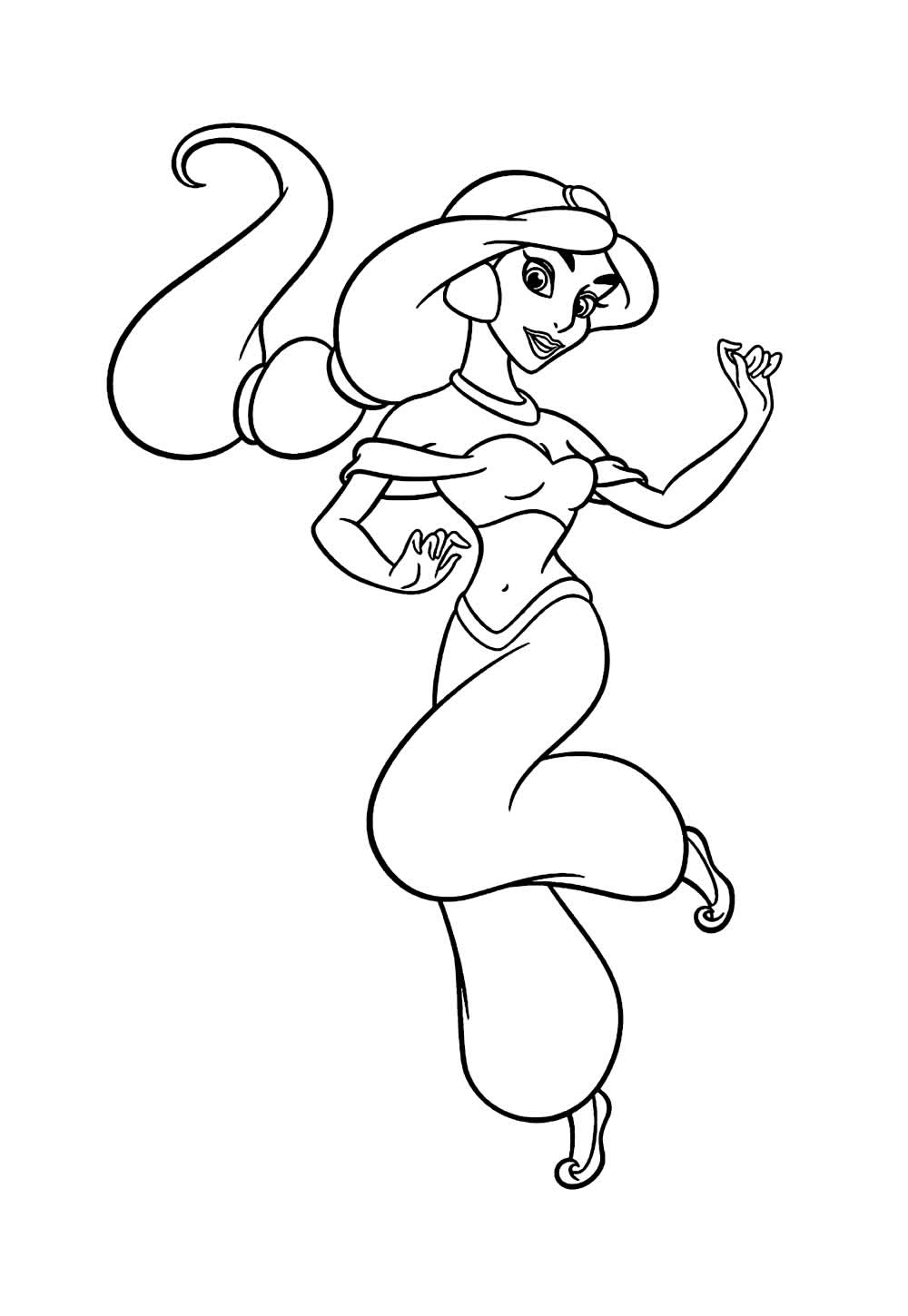 desenho da princesa jasmine para pintar