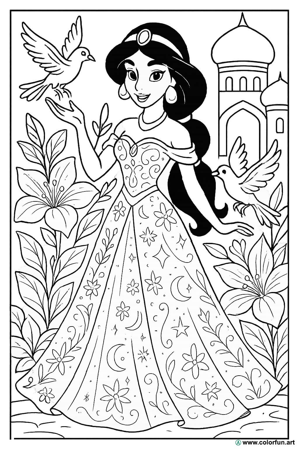 pintar fantasia da jasmine