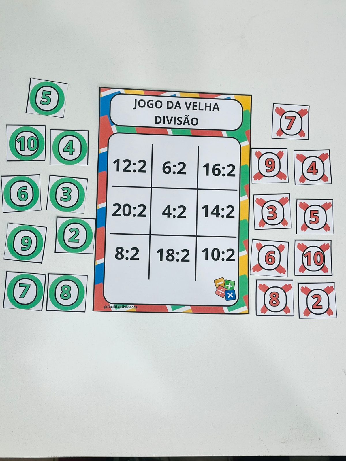material didático de divisão