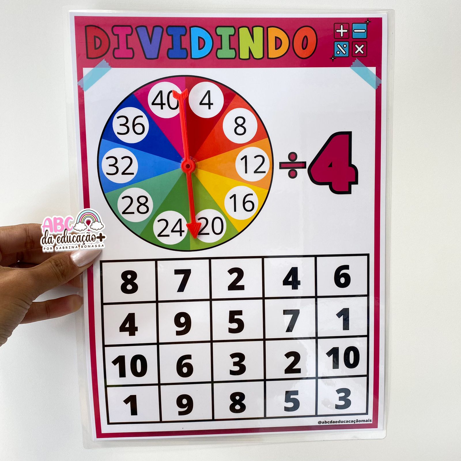 material didático de divisão