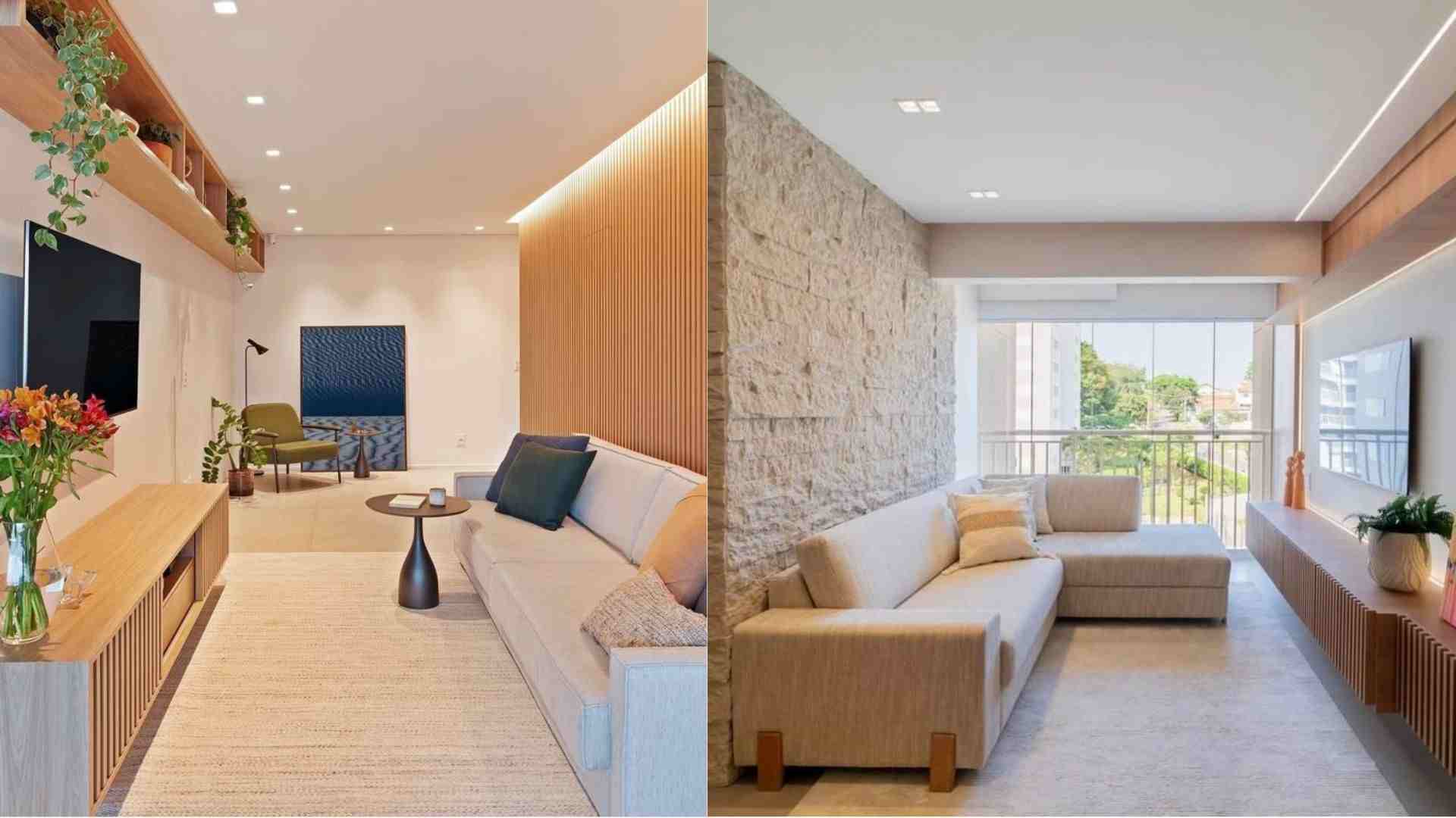 como decorar sala estreita e comprida