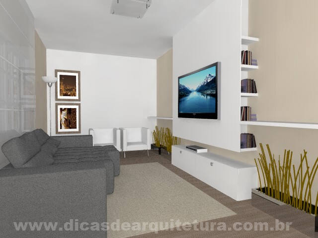 ampliar sala estreita e comprida