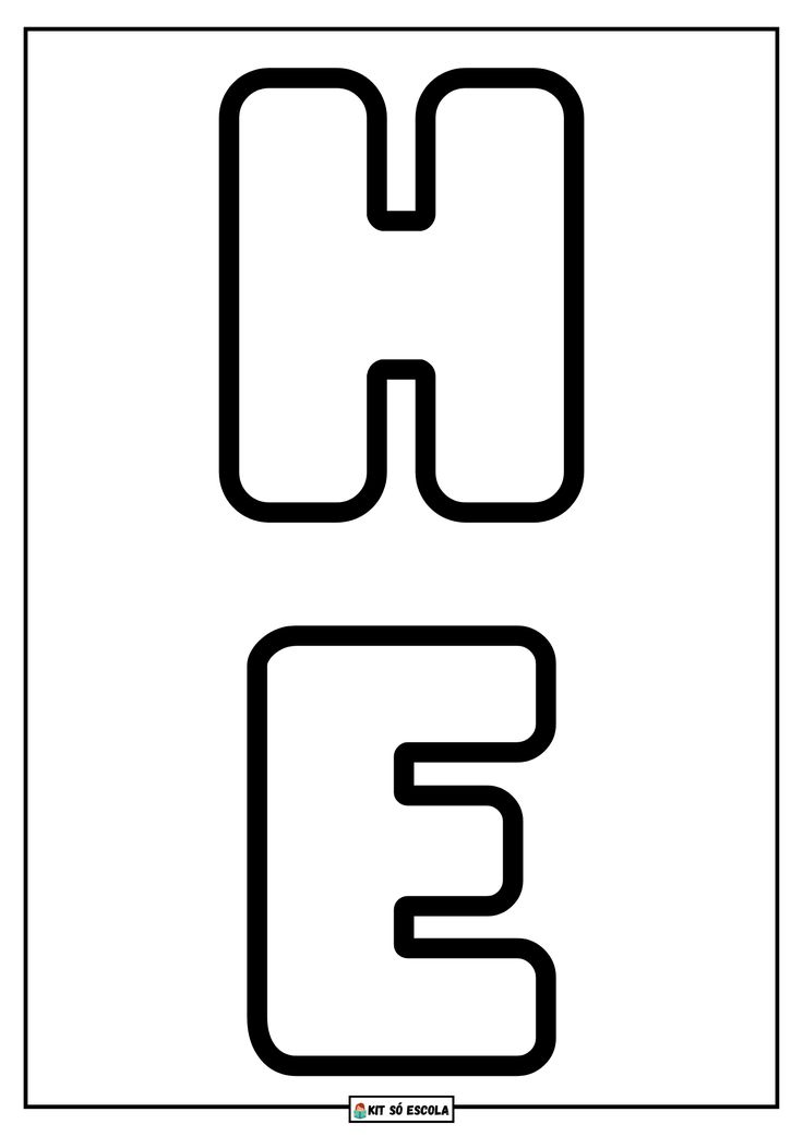 letra E minúscula para colorir