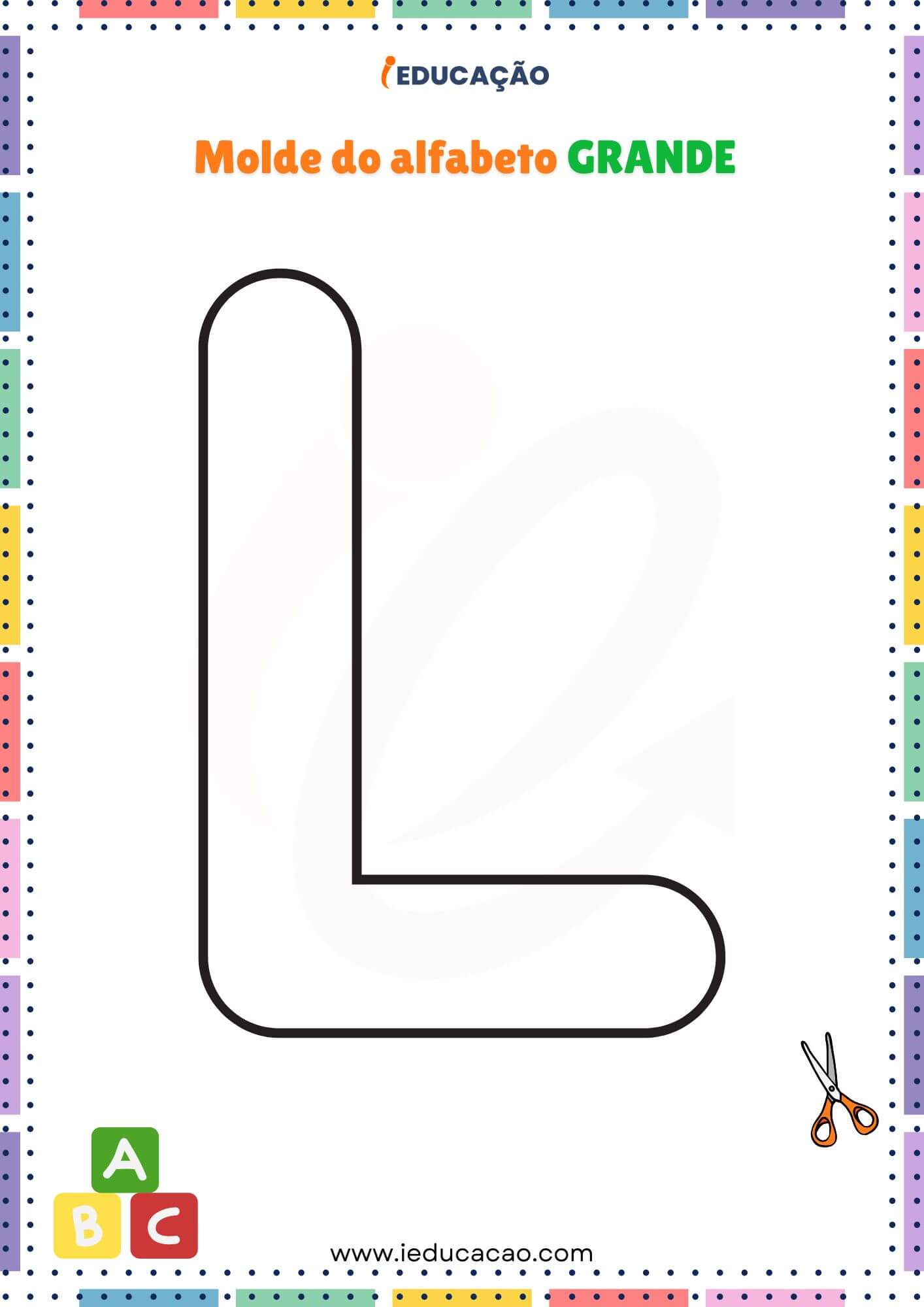 desenho letra L para artesanato