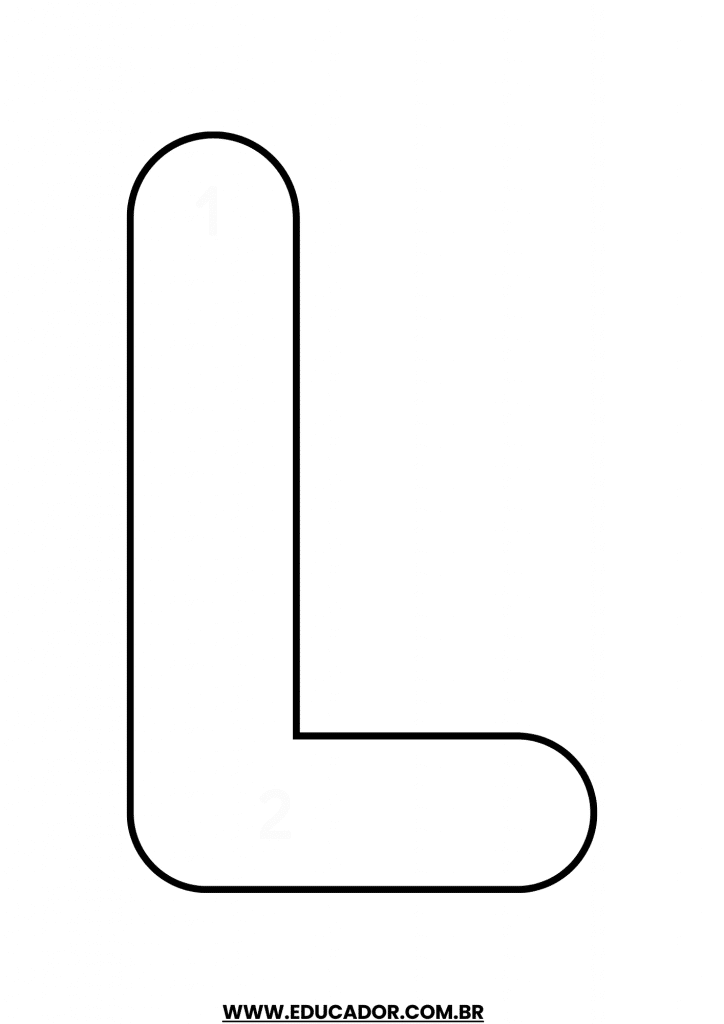 imprimir letra L em tamanho A4