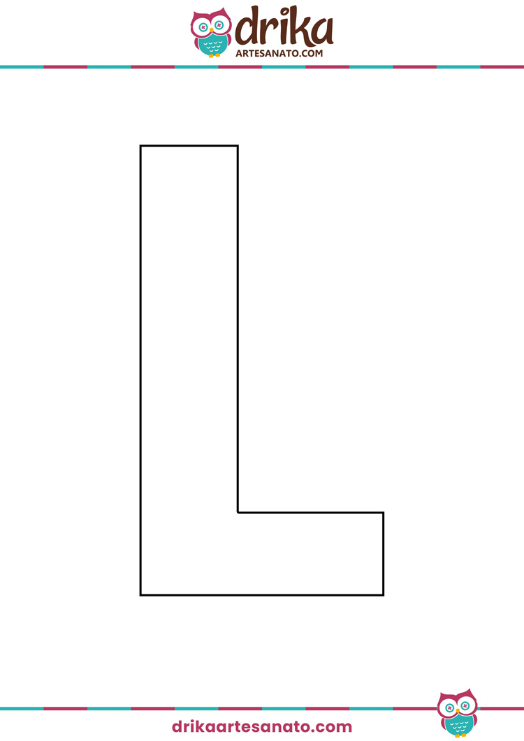 desenho letra L para artesanato