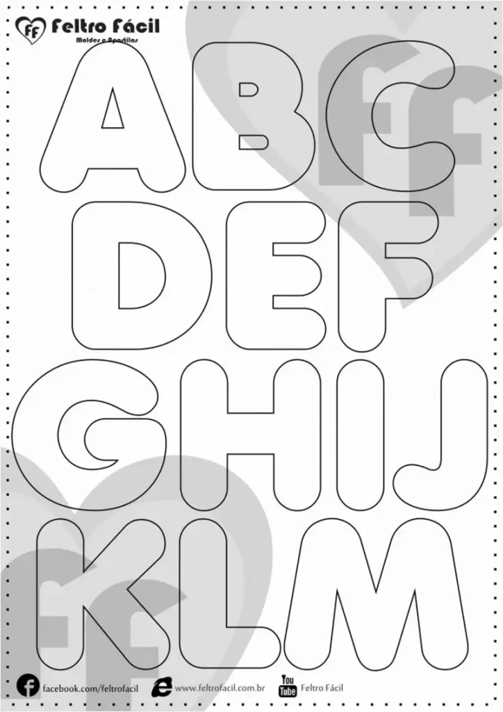 moldes de letras para educação infantil