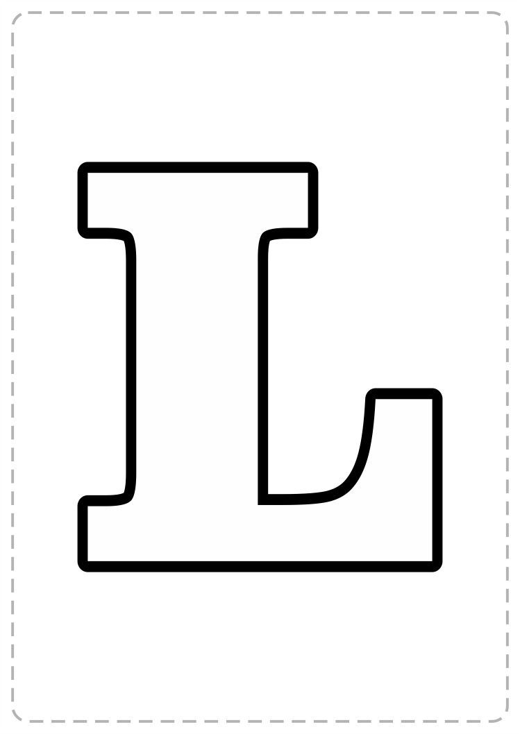 imprimir letra L em tamanho A4