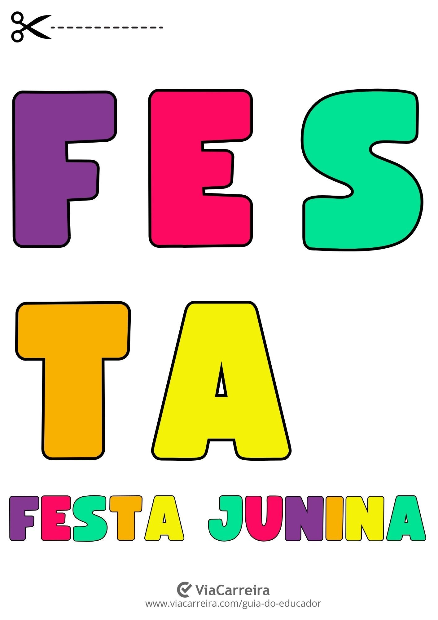 bandeirinhas com letras juninas pdf