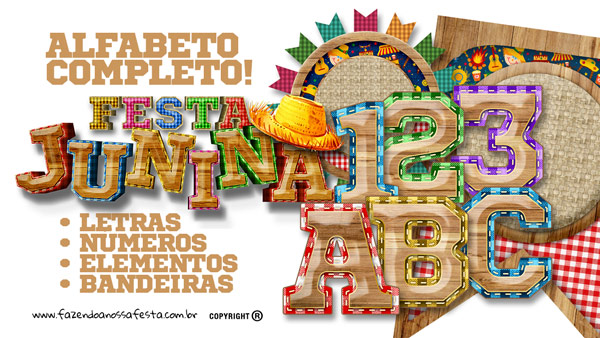 elementos decorativos festa junina para imprimir