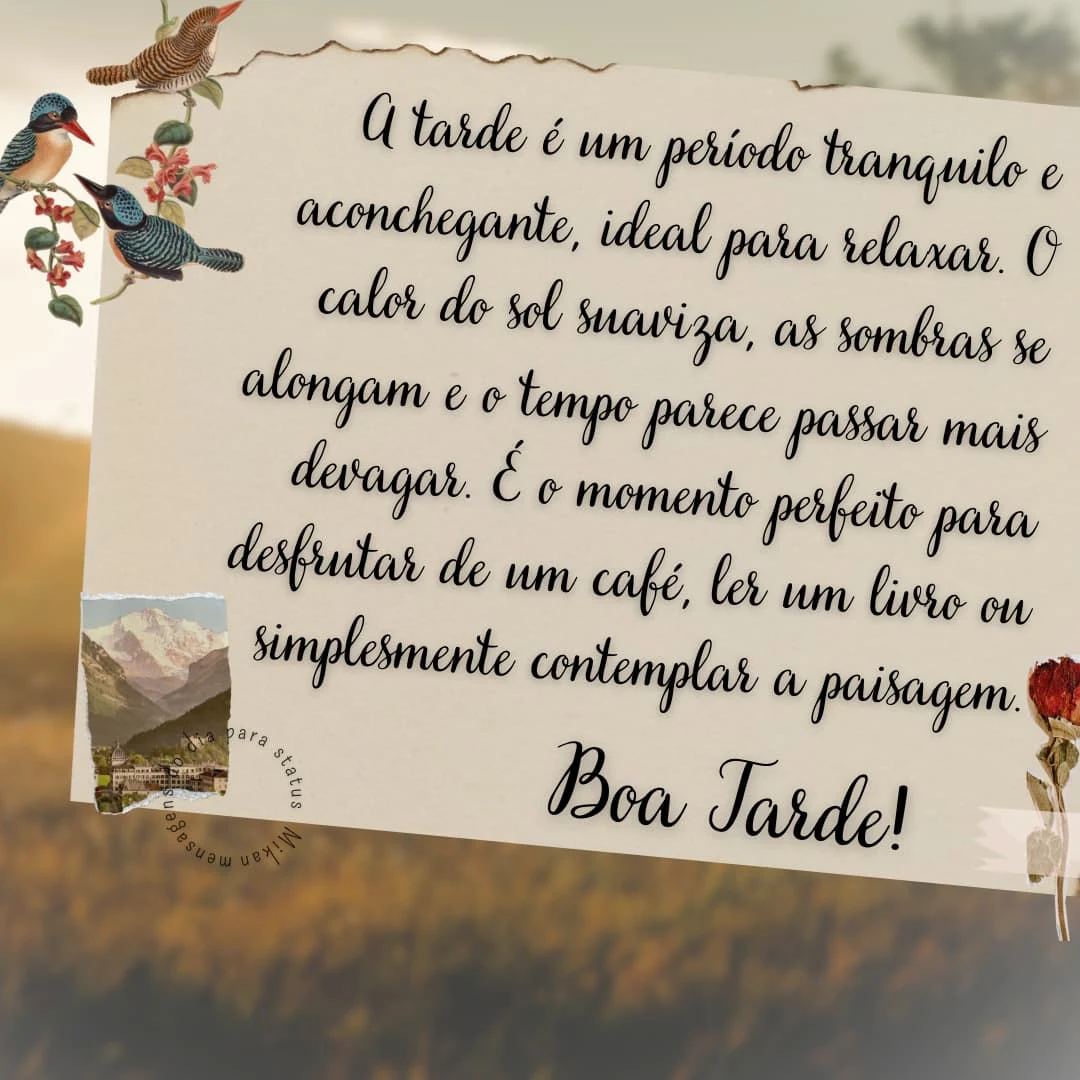 mensagem de boa tarde para o amor