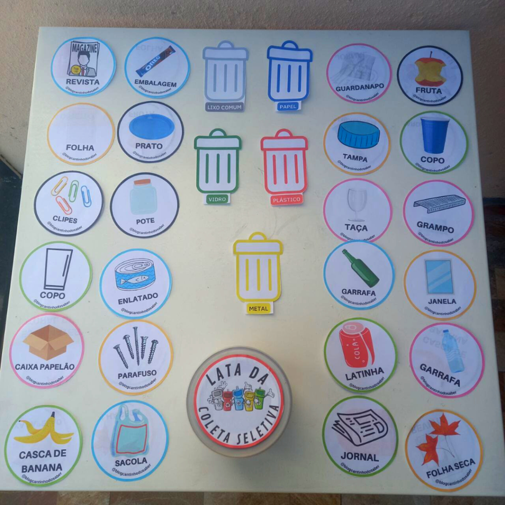 moldes de lixeiras de reciclagem para imprimir