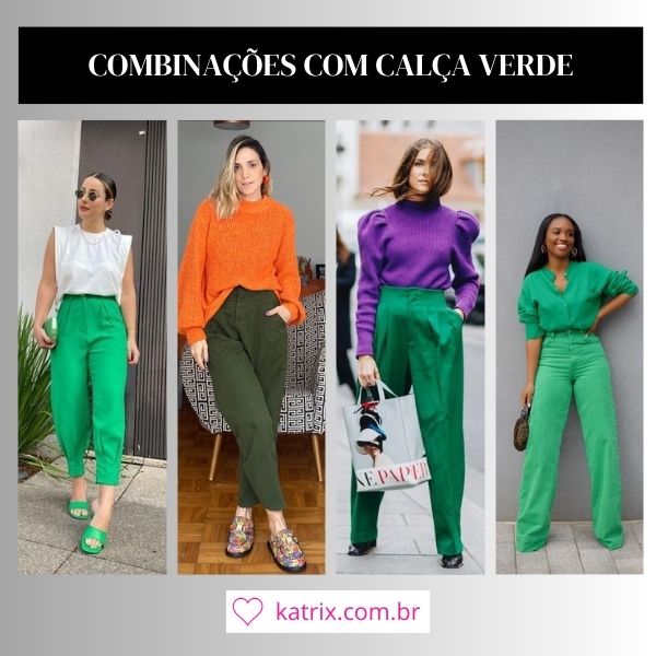 look calça verde bandeira passeio