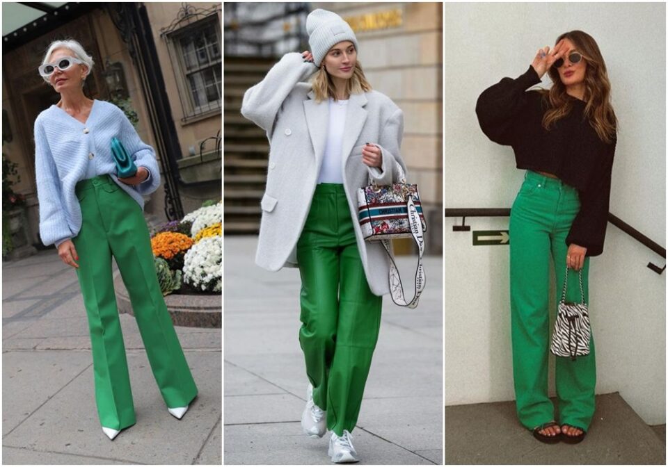 como usar calça verde bandeira