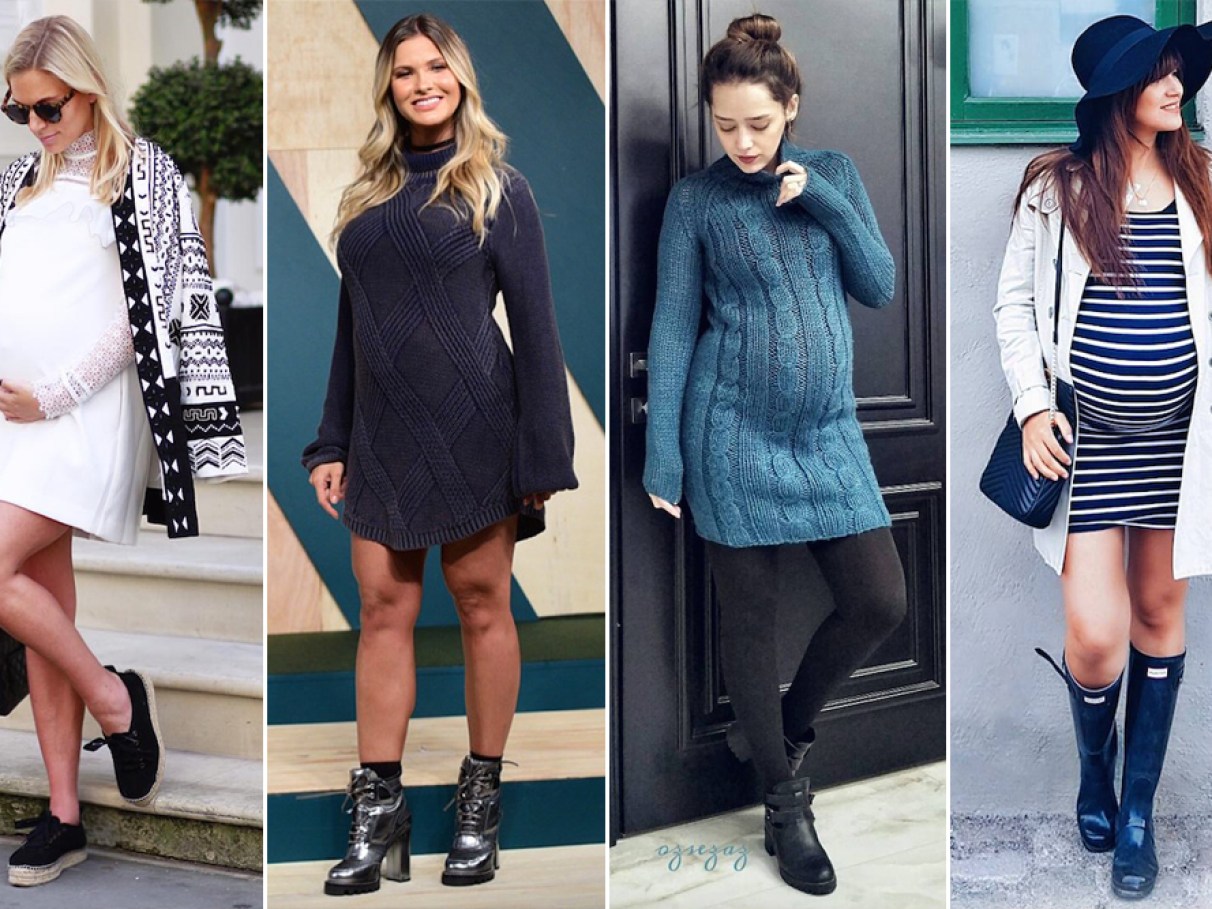 roupa gestante inverno elegante