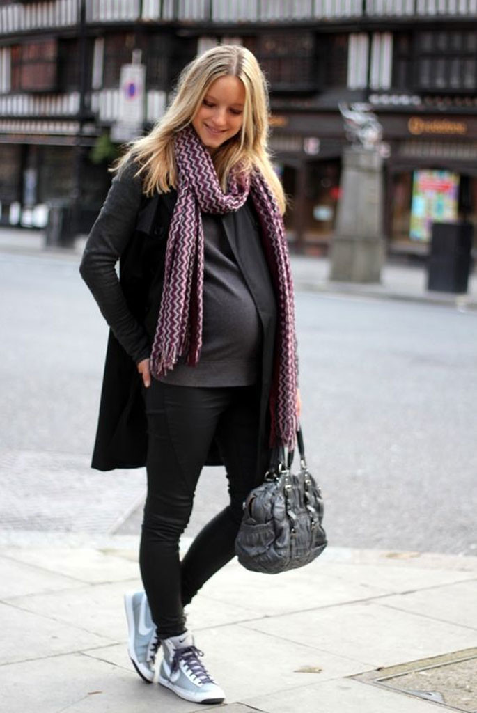 peças essenciais moda gestante inverno