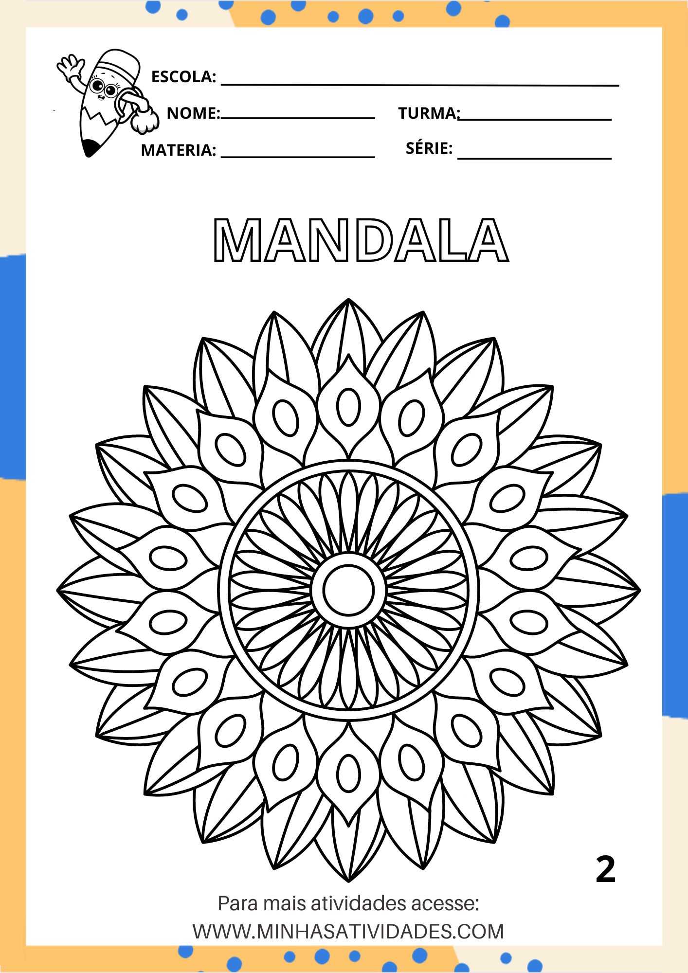 mandalas para crianças para imprimir
